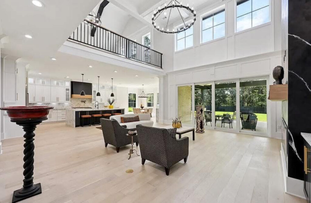 K. Michelle Atlanta home front interior den living room