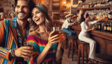 Mexican cantina scene