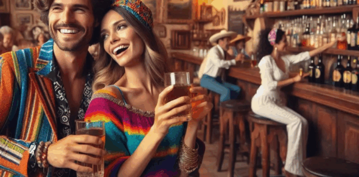 Mexican cantina scene