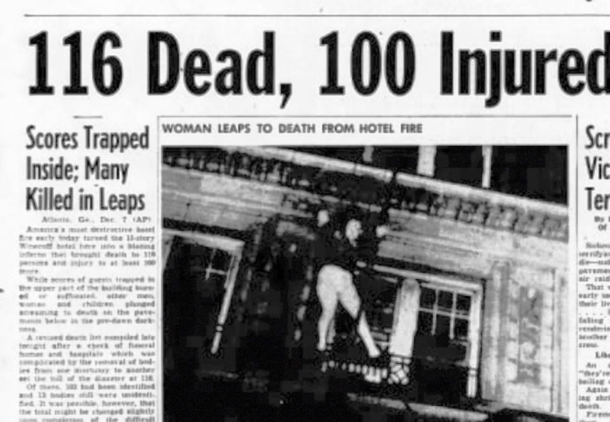 Atlanta Winecoff hotel fire tragedy