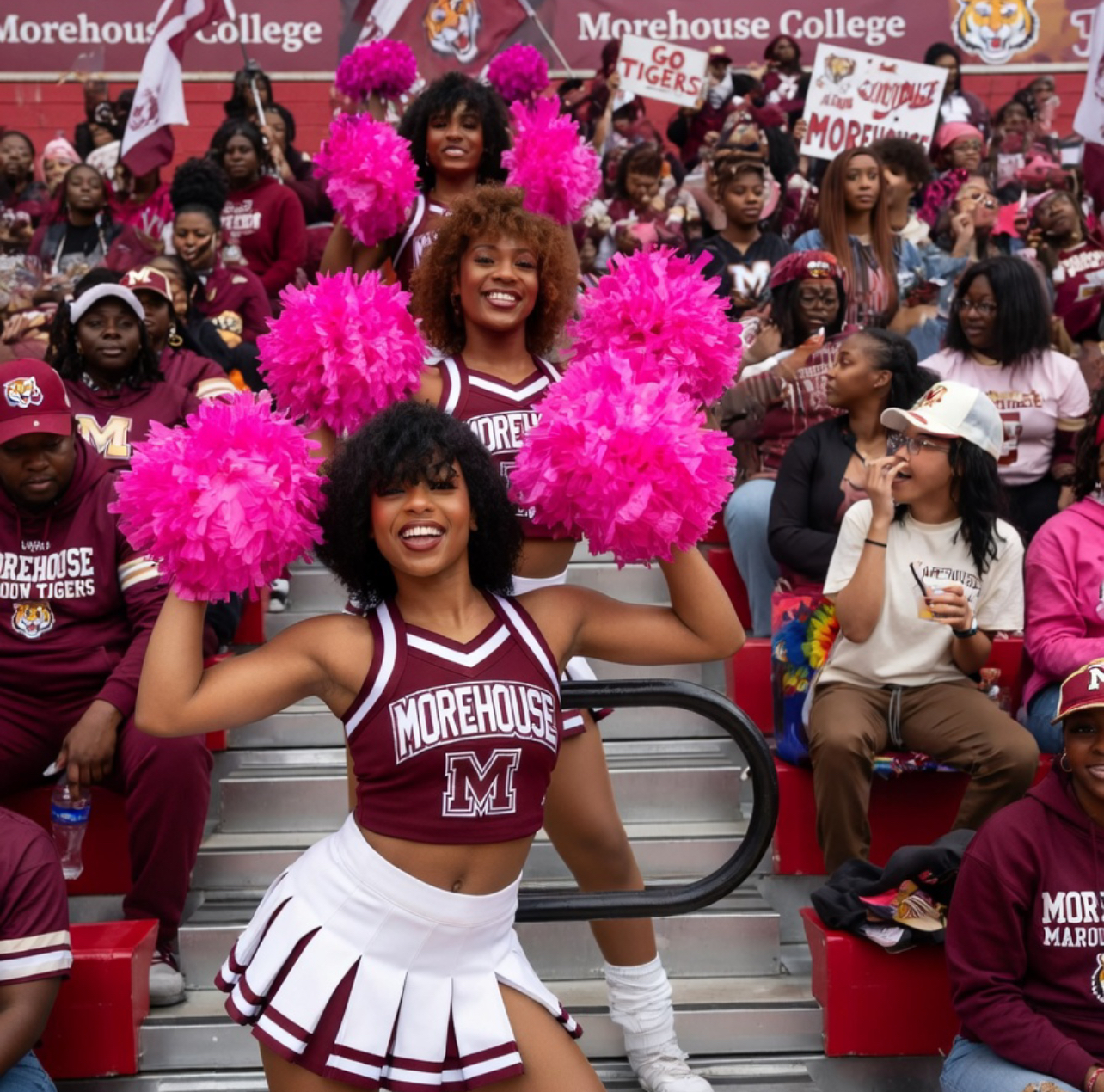 Morehouse cheerleaders