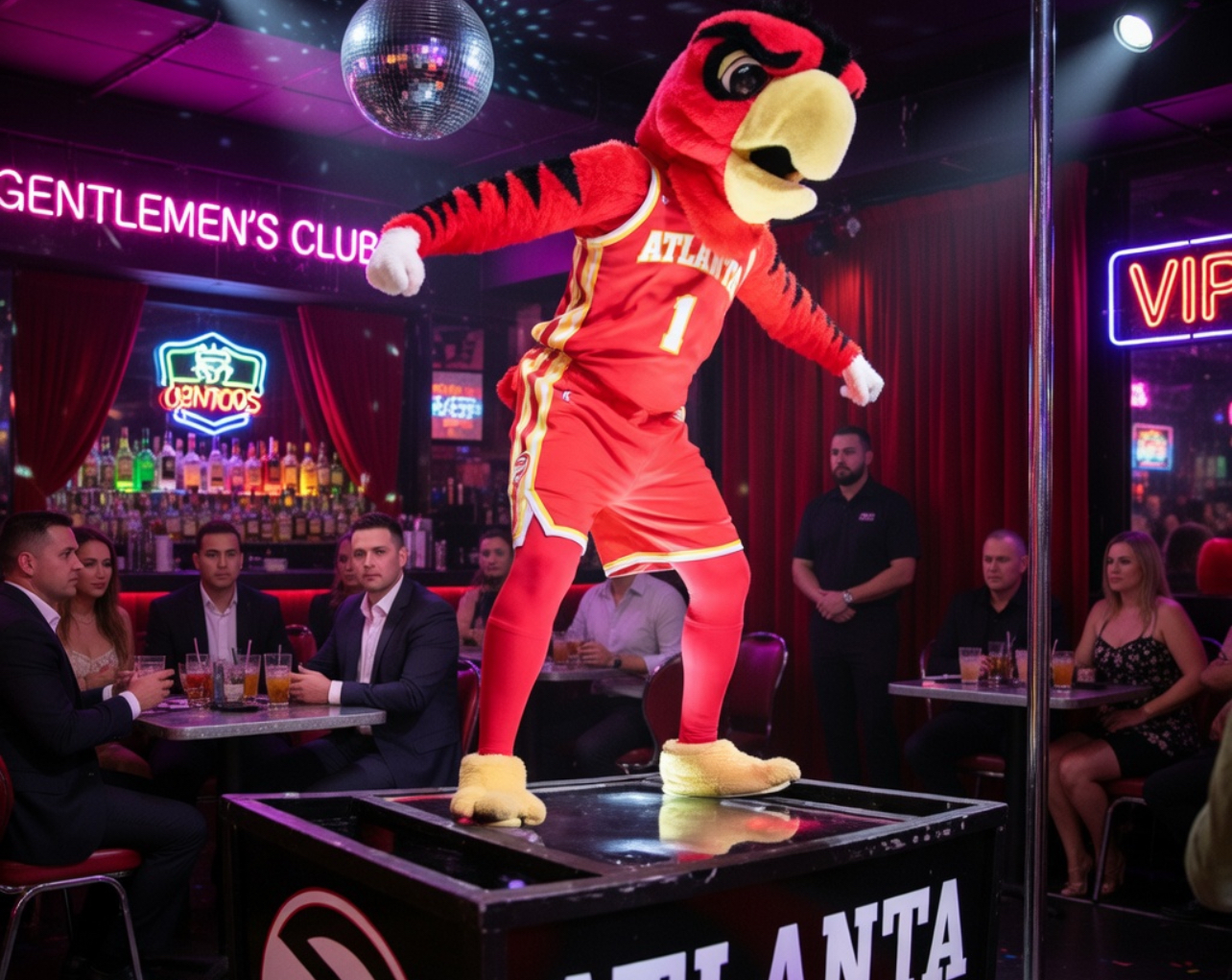 Hawks mascot Harry Hawk