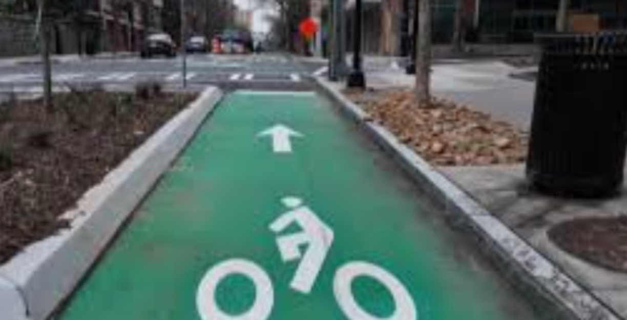 bike lanes on Juniper Street in Midtown Atlanta