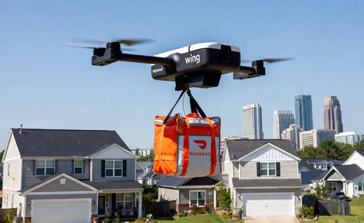 DoorDash and Wing drone service