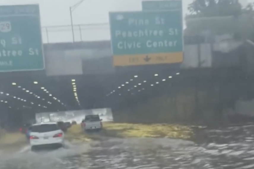 I-75/I-85 Connector Shut Down Amid Torrential Rains