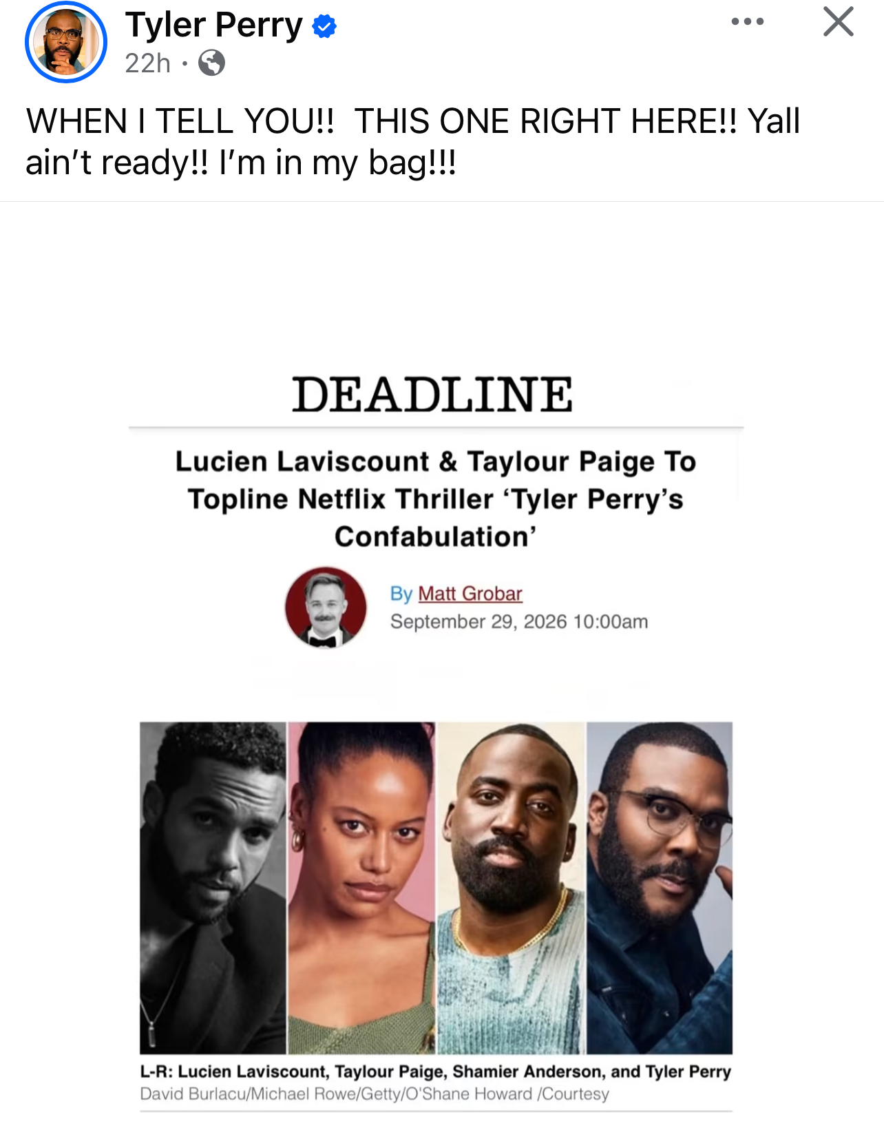 Tyler Perry Confabulation